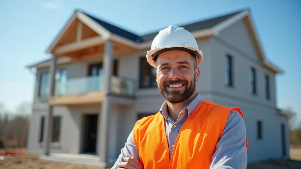 Professional contractor working on roof installation